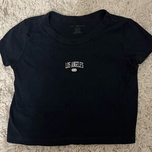Brandy Melville Navy Baby Tee
